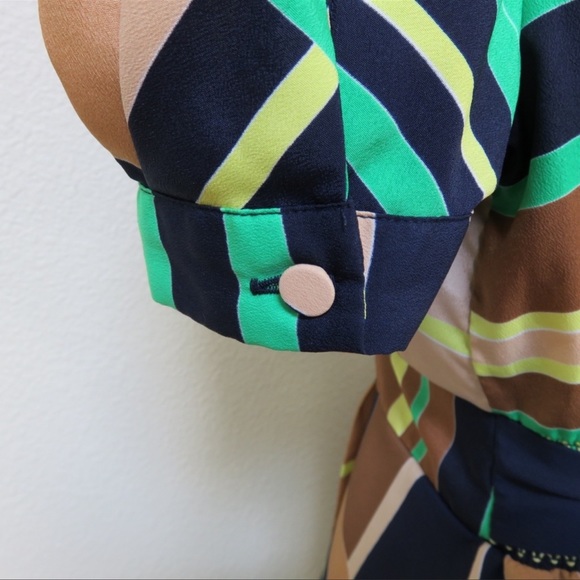 Webster geometric dress wrap front style - Picture 4 of 7